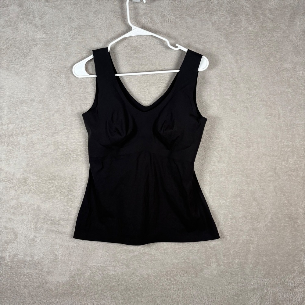 Knix LuxeLift Tank Women XL Black Wireless V-Neck Built-in Bra Camisole Top